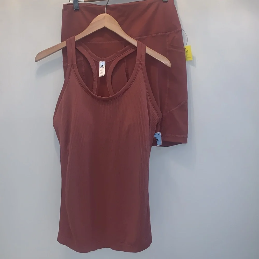 VELOCITY Racerback Tank & Shorts 2-Pc Set - Picture 2 of 12